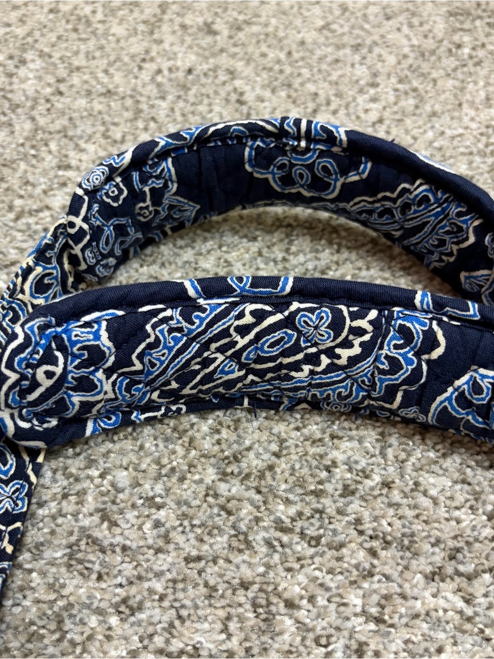 Vera Bradley Quilted Paisley Navy Travel Tote - Picture 9 of 14